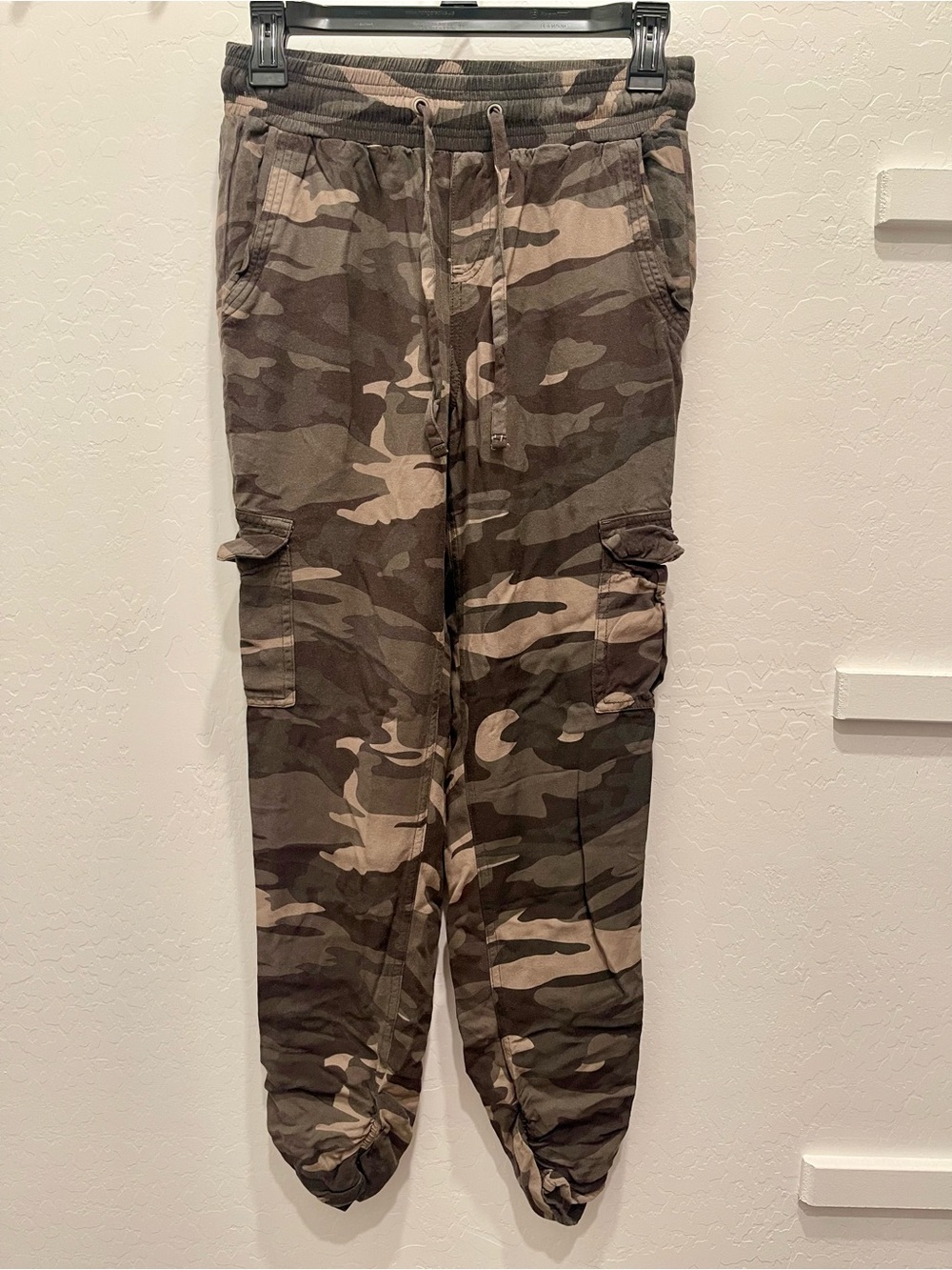 Rewash Men's Green Camouflage Cargo Pants